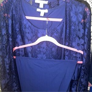 Woman Within Navy 3 piece pants set